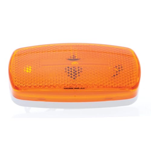 Optronics MC32AS Surface Mount Marker/Clearance Light - 4" x 2" x 1.125", Amber Lens with White Base