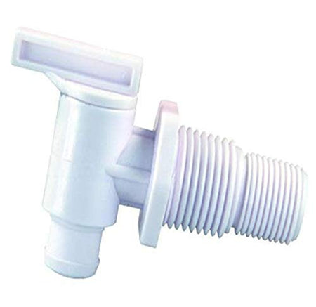JR Products JR Products 03175 Dual Threaded Drain Cock , White - Outdoor Depot