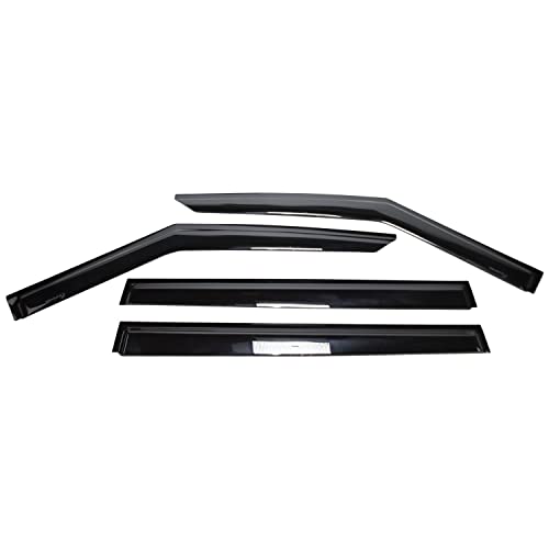 TRAILFX Rain Guard Tape On Window Vent Visors Acrylic with A Smoke Tint 4 Piece Compatible with 20-21 Explorer - 4818H
