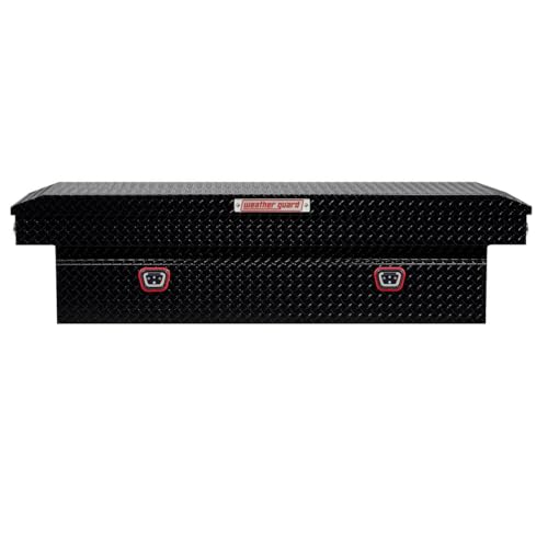 Weather Guard Weather Guard Model 127-5-04 Saddle Box, Aluminum, Full Standard, Gloss Black, 11.0 cu ft - Outdoor Depot