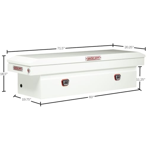 Weather Guard Weather Guard Model 126-3-04 Saddle Box, Steel, For Full Size Trucks, Standard Profile, White, - Outdoor Depot