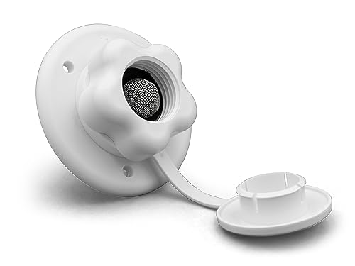 B&B Molders B&B Molders, 94216 City Water Fill with Plastic Check Valve – Polar White, Leak-Tested UV-Stable - Outdoor Depot