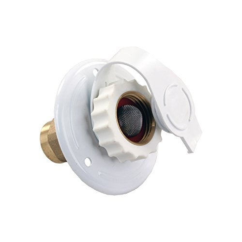 JR Products JR Products 62155 White Aluminum City Water Flange - 1/2" FPT x 3/4" - Outdoor Depot