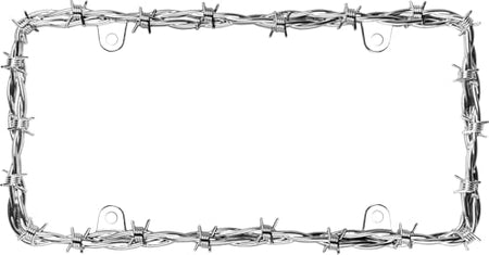 Cruiser Accessories Cruiser Accessories 22230 Barbed Wire II License Plate Frame, Chrome, 1 Frame - Outdoor Depot