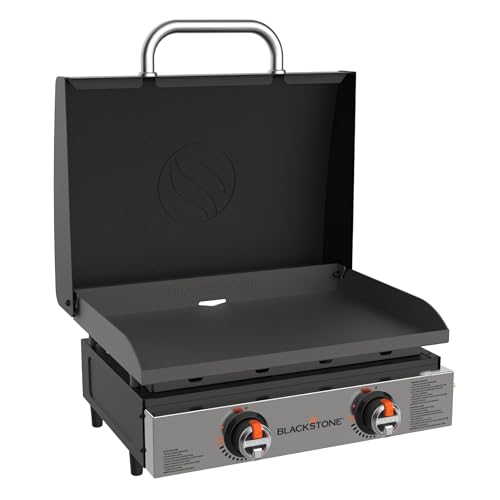 BLACKSTONE Blackstone 2205 Original 22” Omnivore Tabletop Griddle with Hood, Powder Coated Steel, Black - Outdoor Depot