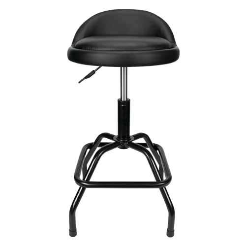 Performance Tool Performance Tool W85011 Pneumatic Swivel Bar Stool with Back Support, 360-Degree Swivel, - Outdoor Depot