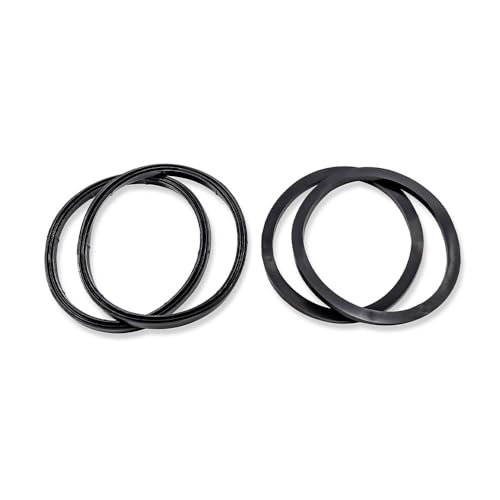 Camco Sewer Hose Replacement Gasket - Replacement Gaskets for RV Sewer Fittings to Ensure an Odor Tight Seal | Two Bayonet & Two 4-in-1 Gaskets - 4 Pack (39834) , Black