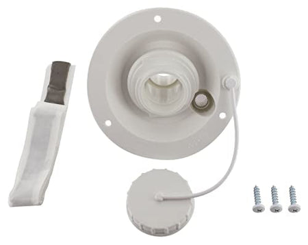 Valterra Valterra A01-2003VP Gravity Water Inlet - White (Carded) - Outdoor Depot