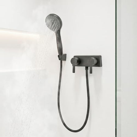 Dura Faucet Dura Faucet (DF-SA100M-CP) Modern RV Shower Faucet Valve Diverter – Chrome, Dual Lever Handles, - Outdoor Depot