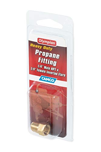 Camco Camco 59953 Propane Fitting - 1/4" Male NPT x 1/4" Female Inverted Flare - Outdoor Depot