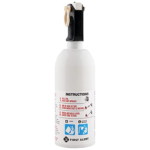 First Alert FIRST ALERT KITCHEN5 Fire Extinguisher, KFE2S5, UL RATED 5-B:C, White, 1-Pack - Outdoor Depot