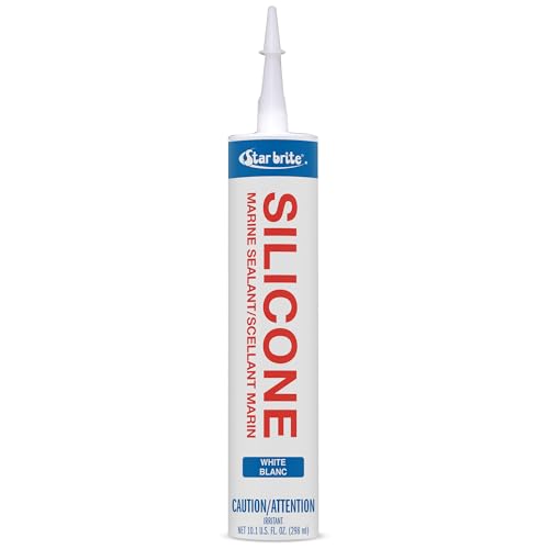 STAR BRITE 082121 Marine Silicone Sealant White - Waterproof Engine & Performance