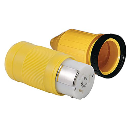 Marinco ParkPower by Marinco 6364CRV.VPK 50 Amp, 125/250V 3 Pole, 4 Wire Locking Female Connector & Boot - Outdoor Depot