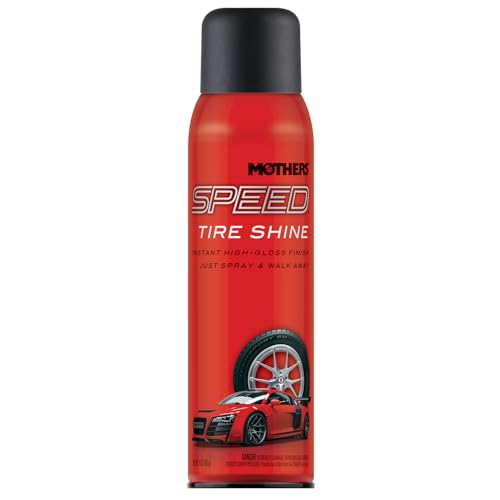 Mothers Mothers Speed Tire Shine, 15 oz. Aerosol — Long-Lasting, High-Gloss “Just Dressed” Finish — No - Outdoor Depot