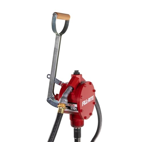 Fill-Rite Fill-Rite FR152 Piston Hand Pump with Hose & Nozzle Spout, Red - Outdoor Depot