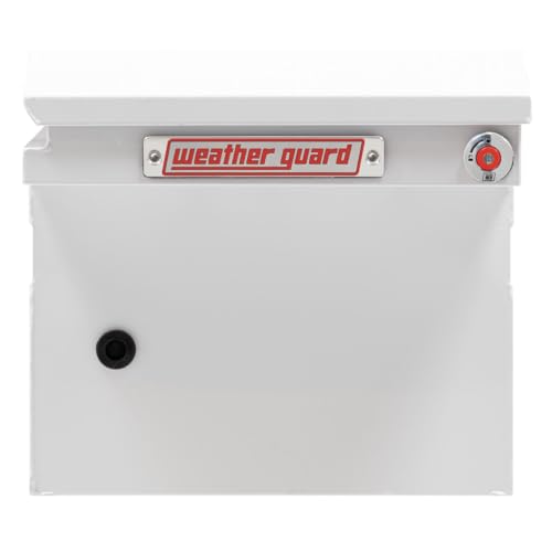 Weather Guard Weather Guard Model 120-3-04 Saddle Box, Steel, Full Low Profile, White, 11.0 cu ft - Outdoor Depot