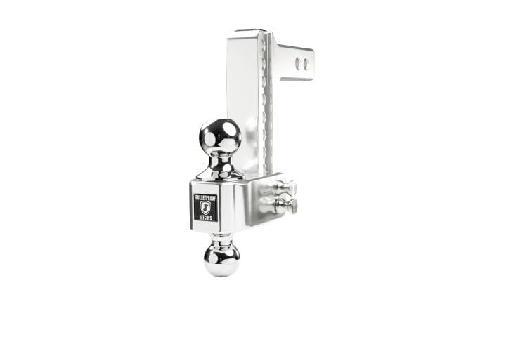 BulletProof Hitches - 2.0" Aluminum Trailer Hitch (14,000 lb. Rating) - Adjustable Hitch with 4" Drop/Rise and 2" & 2-5/16" Dual Ball - Corrosion-Resistant Tow Hitch