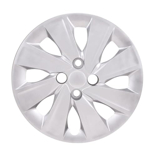 Wheel Cover Fits Kia Rio S 2018-2020 Set of 4 Wheel Covers 15 Inch Diameter 8 Spoke Painted Silver ABS Plastic Snap-On Installation Fits Steel Wheels Coast to Coast 54915S