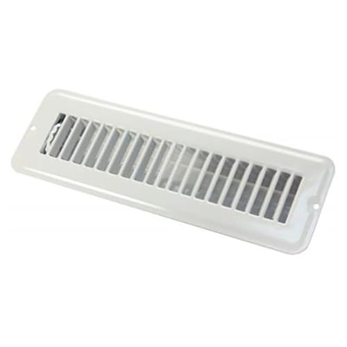 JR Products JR Products 02-28905 Dampered Floor Register - 2" x 10", White - Outdoor Depot