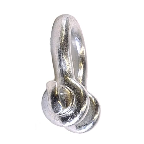 TrailFX Steel D-Ring with 3/4 Inch Pin Silver 9500 Pound Weight Rating Zinc Coated Cast Steel Single TrailFX WA044