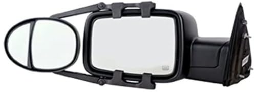 K Source Dual-Lens Universal Towing Mirror – Clip-On/Ratchet Mount System, Pair for Trucks & Trailers