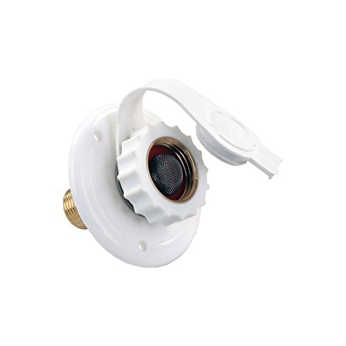 JR Products JR Products 62145 Plastic City Water Flange - 12" MPT x 3/4" , White - Outdoor Depot