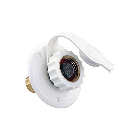 JR Products JR Products 62145 Plastic City Water Flange - 12" MPT x 3/4" , White - Outdoor Depot