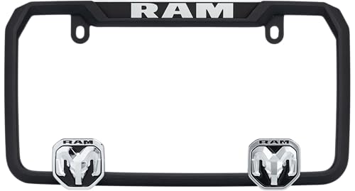 Cruiser Accessories Cruiser Accessories RAM License Plate Frame – Matte Black, Officially Licensed Metal - Outdoor Depot