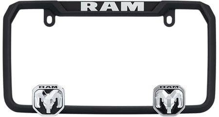 Cruiser Accessories Cruiser Accessories RAM License Plate Frame – Matte Black, Officially Licensed Metal - Outdoor Depot