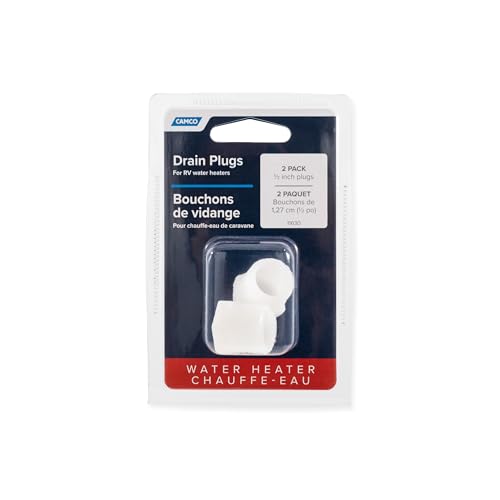 Camco Camco RV Water Heater Drain Plug - Pack of 2 - Replace Your RV 1/2" Water Heater Drain Plug Quickly - Outdoor Depot