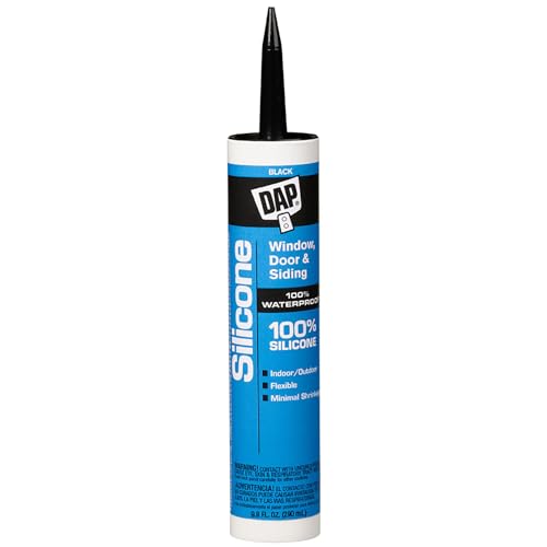 DAP 100% Silicone Rubber Sealant, 9.8 oz., Black