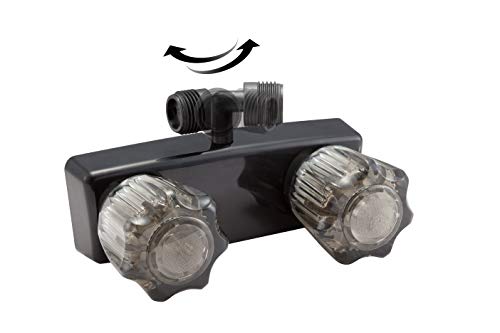 Dura Faucet Dura Faucet DF-SA100S1-BK RV Shower Faucet Valve Diverter for Exterior Shower Boxes with Clear - Outdoor Depot