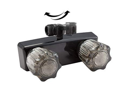Dura Faucet Dura Faucet DF-SA100S1-BK RV Shower Faucet Valve Diverter for Exterior Shower Boxes with Clear - Outdoor Depot