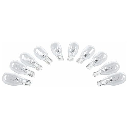 Camco 54766 Replacement 912 Interior Light Bulbs for Auto, RV, Marine, 12.8 Volts and Produce 1 Watt, Built To Last 1000 Hours, (10 Pack)