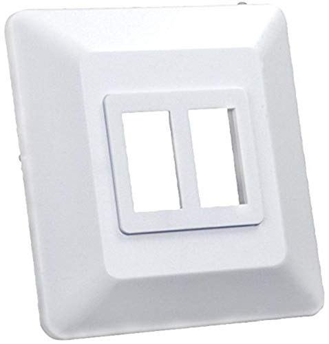 JR Products JR Products 13615 Switch Base and Face Plate - Double,White - Outdoor Depot