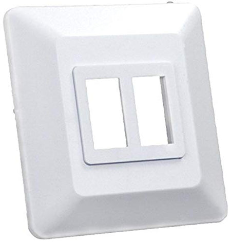 JR Products JR Products 13615 Switch Base and Face Plate - Double,White - Outdoor Depot