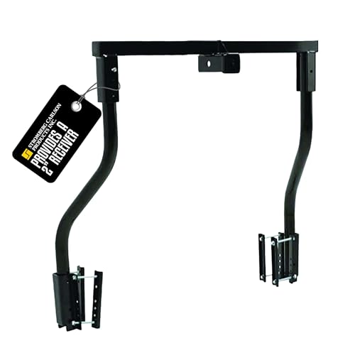 Stromberg Carlson CC-275 Trailer Tongue Cargo Bike Bunk - Adjustable Trailer Tongue Rack for RVs, Supports Up to 100 lbs, Fits RV Approved 2" Receiver Bike Racks, 14" -55" A-Frame Mounting Width Range