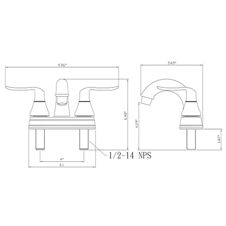 Dura Faucet Dura Faucet Elegant Arc Spout RV Lavatory Faucet - Matte Black - Outdoor Depot