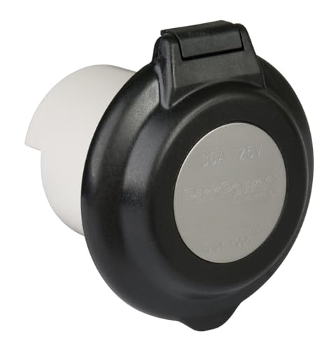 ParkPower by Marinco 304EL-BRV.BLK Inlet Contoured for RV, 30A, Black