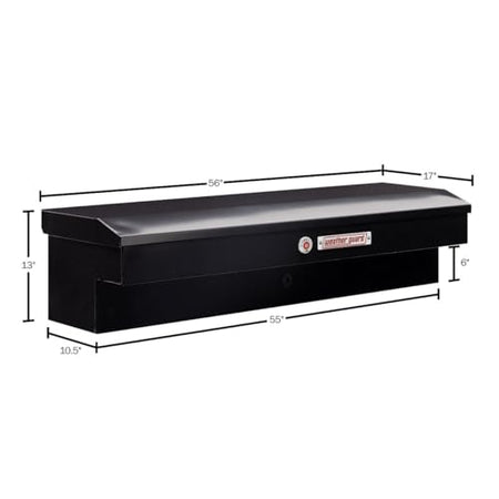 Weather Guard Weather Guard Model 175-5-04 56in Lo-Side Box, Steel, Gloss Black, 4.0 cu ft - Outdoor Depot