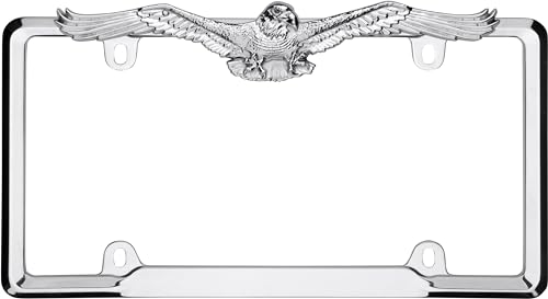Cruiser Accessories 22330 Eagle License Plate Frame, Chrome,1 Frame