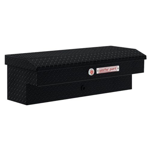 Weather Guard Weather Guard Model 184-5-04 41in Lo-Side Truck Box, Aluminum, Gloss Black, 3.0 cu ft capacity - Outdoor Depot