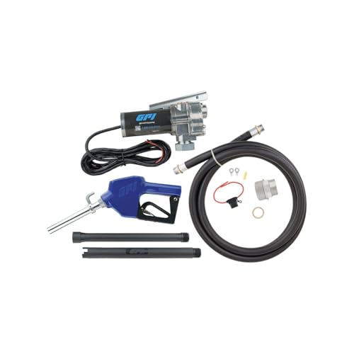 GPI GPI - M-150 Series Fuel Transfer Pump, Automatic Shut-Off Nozzle, 15 GPM, 12 Volt (110000-100) - Outdoor Depot