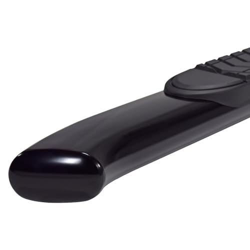Trailfx TrailFX A7086B 5 Inch Oval Bent Nerf Bar Side Steps with Step Pads Black Powder-Coated Steel Welded - Outdoor Depot