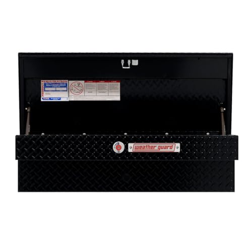 Weather Guard Weather Guard Model 184-5-04 41in Lo-Side Truck Box, Aluminum, Gloss Black, 3.0 cu ft capacity - Outdoor Depot