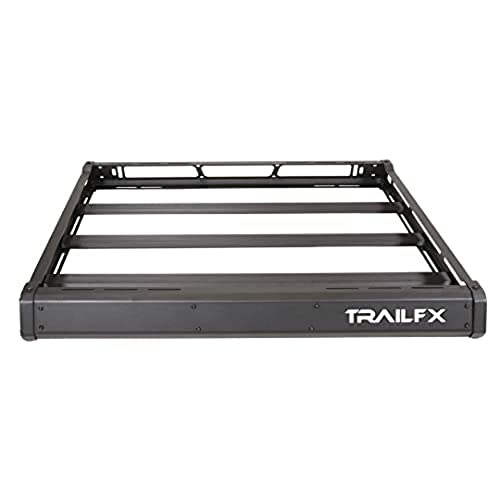 Trailfx Heavy-Duty Aluminum Roof Basket Cargo Carrier for Wrangler JL & Gladiator Direct Fit No Drill - Outdoor Depot