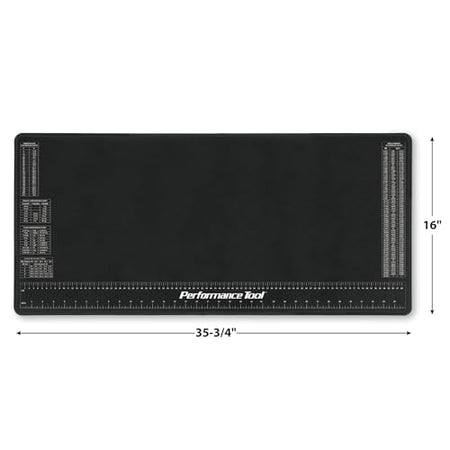 Performance Tool Performance Tool W88977 Neoprene Mat with Ruler and Reference Charts, Chemical Resistant, - Outdoor Depot