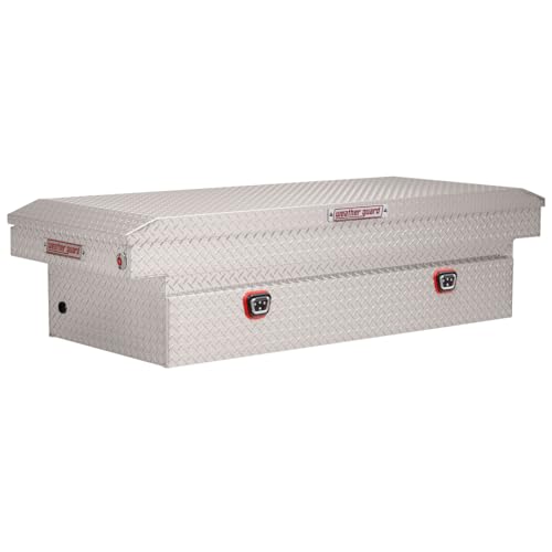 Weather Guard Weather Guard Model 117-0-04 Saddle Box, Aluminum, Full Extra Wide, Clear, 14.4 cu ft - Outdoor Depot