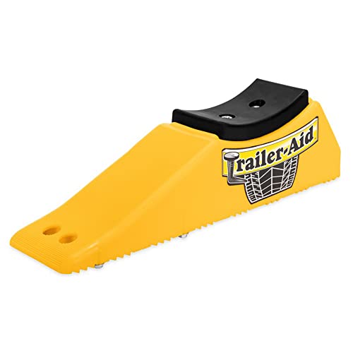Camco Trailer Aid Plus Tandem Trailer Flat Tire Changing Ramp with 5.5" Lifting Capability, Holds Up to 15,000 Pounds, Yellow
