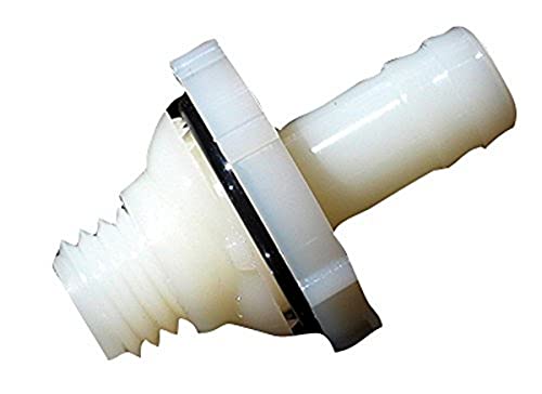 Specialty Recreation (TF-1) 1/2" Barb Self Seal Water Tank Fitting, White